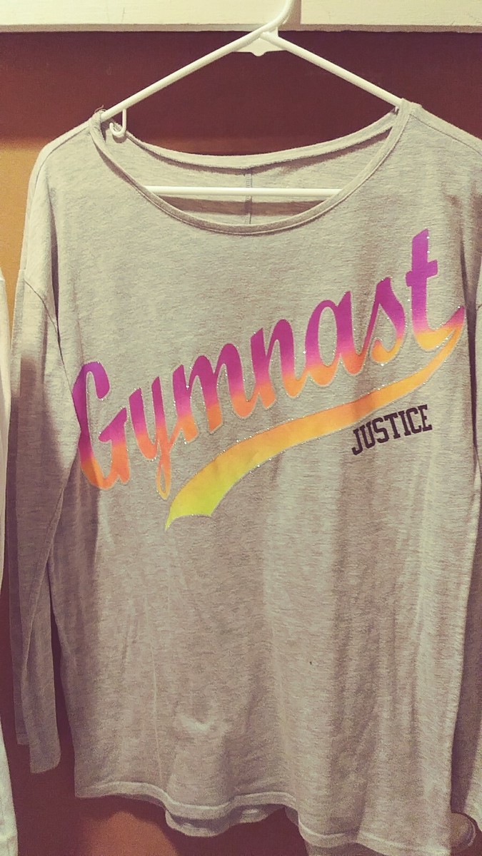 2 Hauts De Gymnastique Justice Pailletés - Taille 12 - Occasion Très Bon état