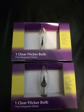 Clear Flicker Flame Bulb Candelabra Base