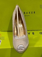 Ted Baker Women's 360 Svana 2 Nude Crystals Pump Peep-toe Shoes Heels Platform
