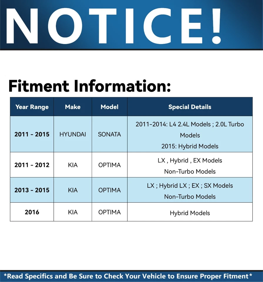 Pastillas de freno delanteras y traseras de cerámica con hardware para Sonata Optima 2011-2015 Foto 2 de 4