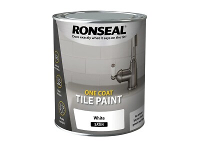 Ronseal Satin One Coat Fliesenlack - Weiß - 750ml