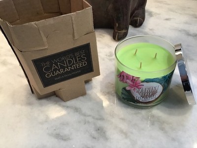 Bath and Body Works WAIKIKI BEACH COCONUT 3-Wick Candle 14.5 oz NEW
