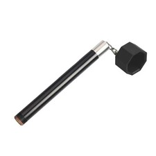 Pool Cue Chalk Holder   2-in-1 Billiard Accessory with Pool Black Octagon
