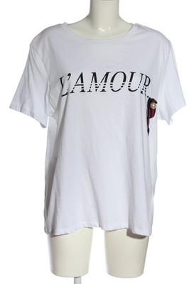 H&M T-Shirt Damen Shirt Gr. DE 40 weiß Casual-Look