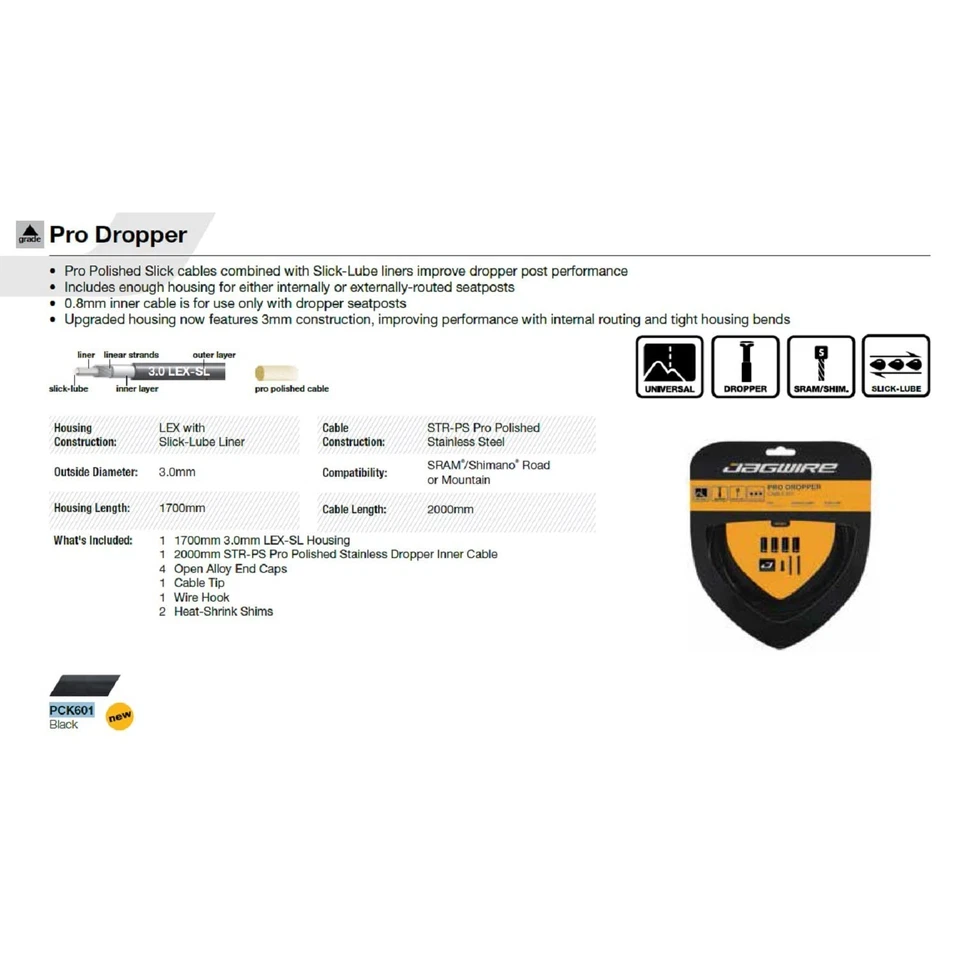 Cuentagotas Jagwire Pro PCK601 negro talla única Foto 3 de 3