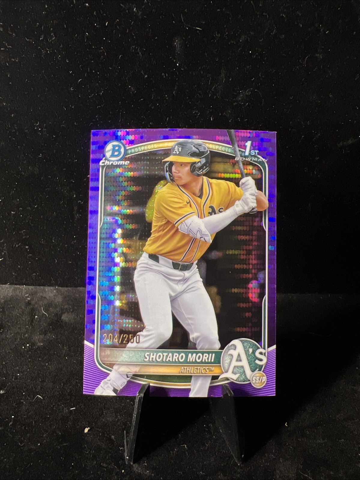 2025 Bowman Chrome SHOTARO MORII 1st Purple Pulsar Refractor /250 RC #BCP-170