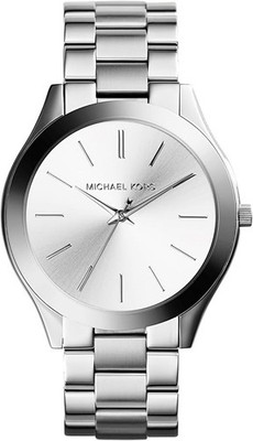 Michael Kors Slim Runway Watch für Damen, 42mm Quarz-Dreizeigerwerk mit Edelstah