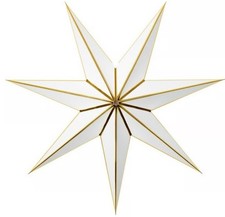 IKEA STR LA Star Lamp Shade White Gold 28" Christmas Holiday Decoration Shade