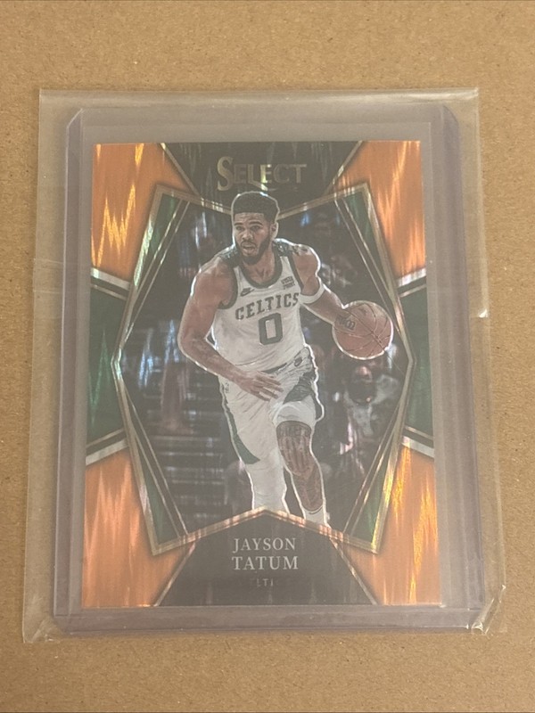 2021-22 Panini Select - Premier Level Jayson Tatum #172 Orange Flash Prizm