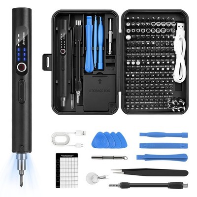 Mini Electric Screwdriver Set,170 in 1 Electric Screwdriver Kit-154 S2 Magnet...