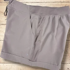 RBX Womens Active Cuffed Ribbed Panel Athletic Shorts Size M Light Purple