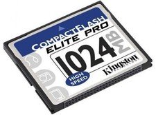 Kingston 1GB ElitePro CompactFlash Card - 50x Read Speed CF/1024-S 