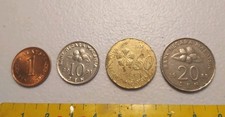 Malaysia 4 Coins 1986 to 2014 (1, 10, 20 & 50 Sen)