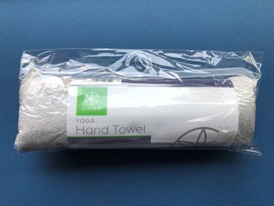 Gaiam Yoga Hand Towel Gray 20''W x 30''L Quick Drying  Super Absorbent NEW IN PKG
