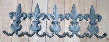Vintage Iron Hook Set 5 Wall Mount Hat Coat T...