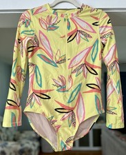TEA COLLECTION EUC Bright Long Sleeved, One piece Rash Guard SPF 50 GIRLS 16