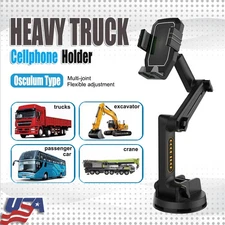 Truck Phone Holder Mount Heavy Duty for Dashboard Windshield 16.9" Long Arm Semi
