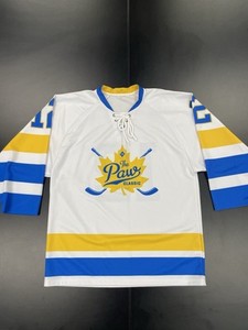 Hockey Jersey Paw Classic Sweater Large - White (ABHS) w/ Strings