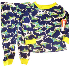 Boy's Sharks Pajama Set 12M Long Sleeve Top  Pants Cotton Blend NWT