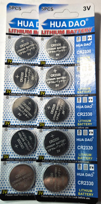 CR2330 3V LITHIUM (10 PACK) HUA DAO LM2330 BR2330 (EXP 12/26) FREE SHIPPING