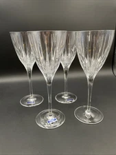 Marquis by Waterford Crystal Allaire 8" Wine Goblet Glasses Set of 4, Beautiful!