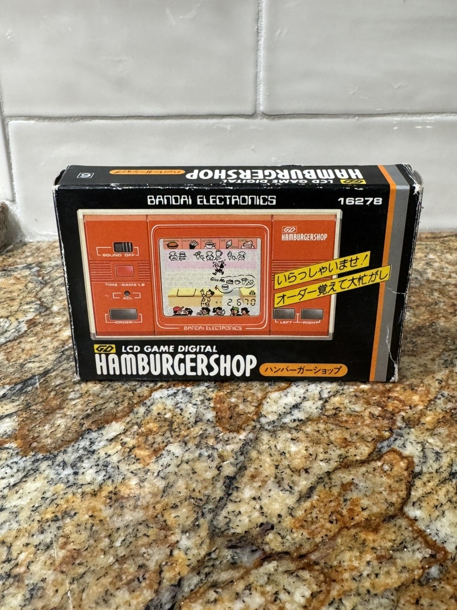 BANDAI 新品未使用 LCDゲーム HAMBURGERSHOP 1981 Bandai Hamburger Shop LCD Game with Box Rare | eBay