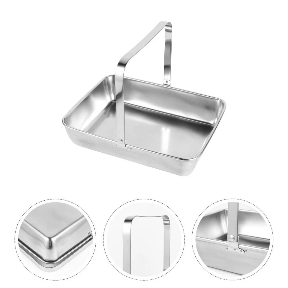 1pc Stainless Steel Towel Storage Plate Tissue Plate Small Napkin Plate