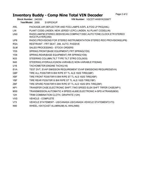 Automatic Transmission AWD Fits 98-00 ASTRO 2612890 Foto 4 de 4