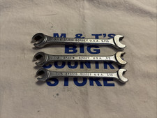 Vintage Bonney 3pc Flare Nut Speed Wrench Set 716-916 Ef4014 Ef4016 Ef4018