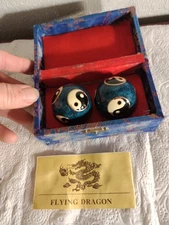 Vintage Chinese Health Balls Dragon Fly Stress Therapy Musical CHIMES