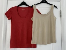Pack Of 2  Hawkshead Vest & T-Shirt, Beige & Red,  Sz 10,