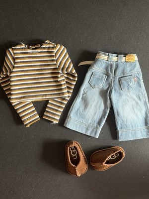 Paola Reina 32 cm Kleidungset Sweatshirt JeansShorts Schuhe  handwerk