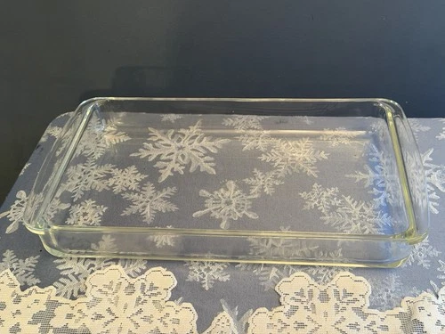 Pyrex #233-R Clear Glass 13x9x2 3Qt Casserole/Baking Dish Lasagna Pan Vtg