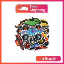 8Pcs Transportation Truck Iron on Patches Colorful Racing Car Vehicle Sew on Rep