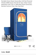 TAPBOS Portable Home Steam Sauna Box with Steam Generator and Chair