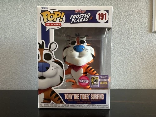 Funko Pop! Ad Icons #191 Kellogg's - Tony the Tiger Surfing Flocked SDCC LE 2000