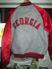 GEORGIA BULLDOGS Vtg 1980s Chalk Line Letterman Style Jacket Coat uga RARE USA L