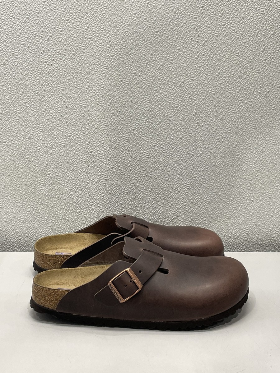Birkenstock Boston BS Shoes Unisex W10 M8 Oiled Leather Habana