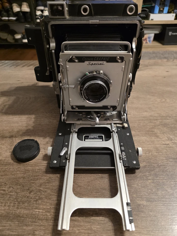 Câmera especial gráfica vintage Crown da Graflex Inc. Fabricado em Nova York - Imagem 4 de 4
