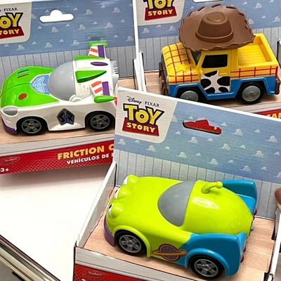 DISNEY PIXAR Disney Toy Story Buzz Lightyear Woody Jessie Rex Alien Model Push-back Car Toys