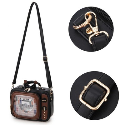 Retro TV Shaped Ita Bag Backpack Small Pin Display Purse  display picture 3