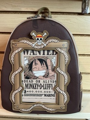 Loungefly One Piece Monkey D. Luffy Wanted Dead or Alive Mini Backpack