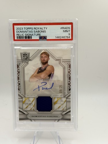 Topps Royalty Relic Signatures Domantas Sabonis #RA-DS Blue 9/25   PSA 9