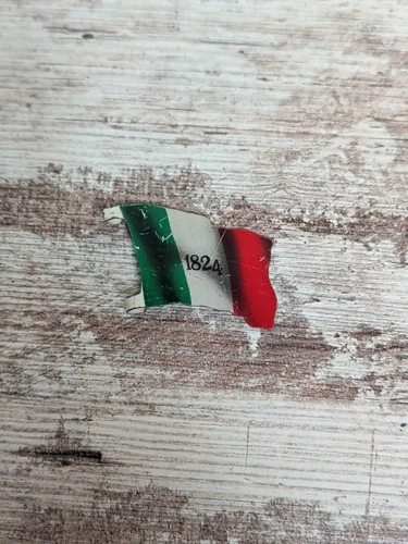 Vintage Marx Alamo 1824 Mexican Flag Accessory Metal Litho