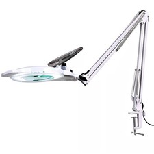 KIRKAS 10X LED Magnifying Lamp with Clamp, 2,200 Lumens Dimmable Super Bright...