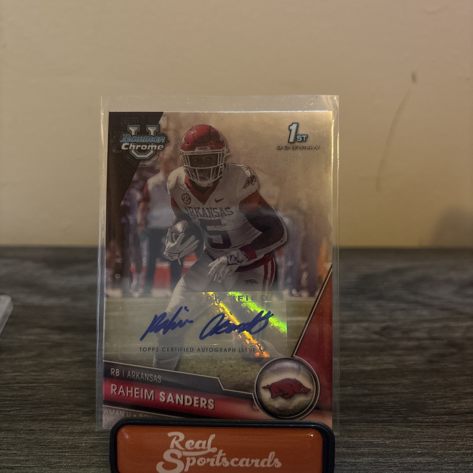 2023 Bowman Chrome U Raheim Sanders Auto 1st