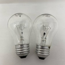 GE 40W A15 Appliance Bulbs Clear, Medium Base E26, 2-Pack