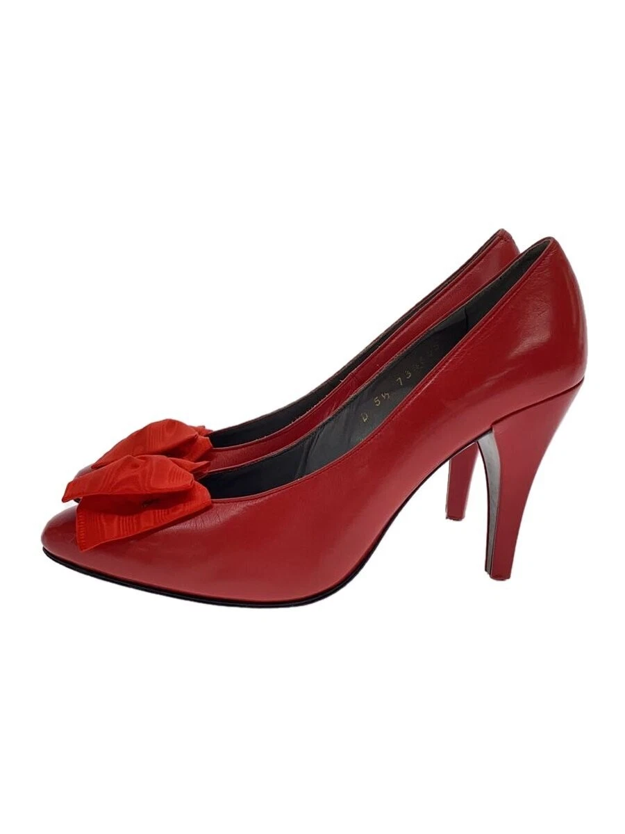 Escarpins Christian Dior US5.5 cuir rouge style classique, occasion