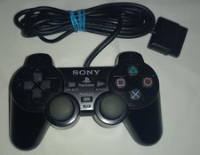Sony PS2 DualShock Controller Black Official PlayStation 2, Tested Working
