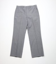 Vintage 90s Streetwear Mens 36x31 Worsted Wool Blend Wide Leg Chino Pants Gray